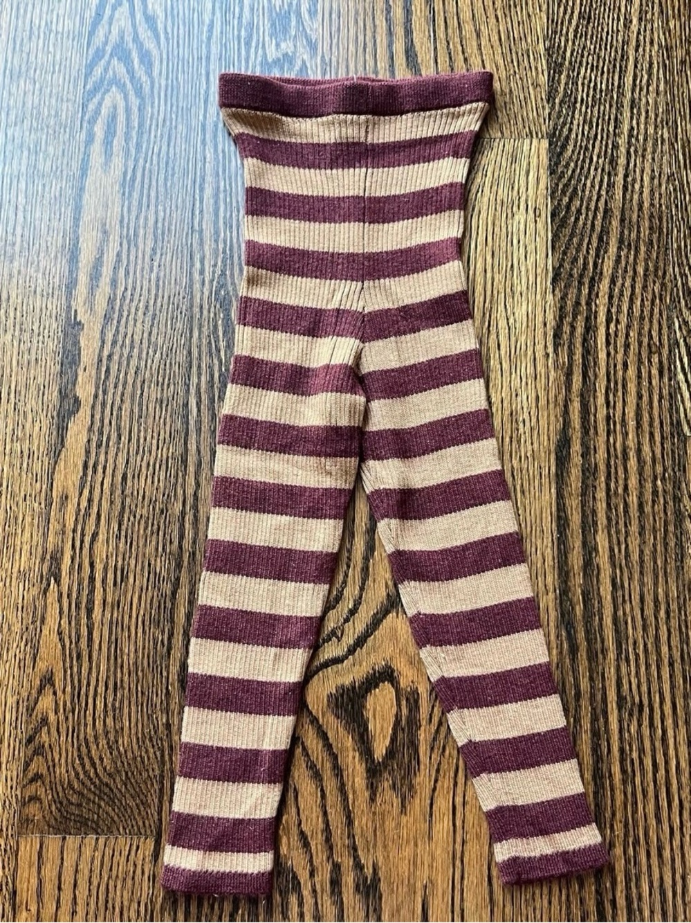 Mabli Sylfaen Striped Ribbed Wool Leggings (18M)